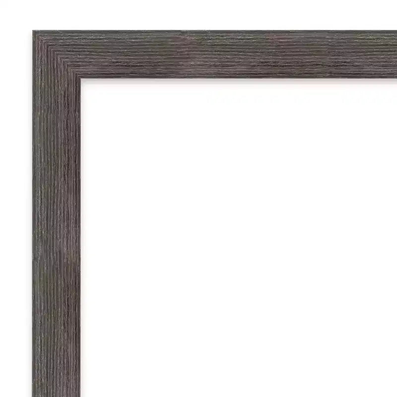 Specchio da Parete Rettangolare Smussato con Cornice in Legno, 30,5" x 24,5"