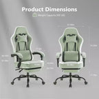 Sedia da gaming ergonomica con supporto lombare, altezza regolabile, ruote a 360°, braccioli e poggiatesta