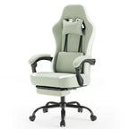Sedia da gaming ergonomica con supporto lombare, altezza regolabile, ruote a 360°, braccioli e poggiatesta
