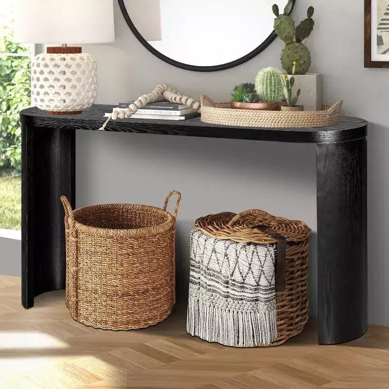 Tavolo consolle moderno da 60 pollici con gambe curve
