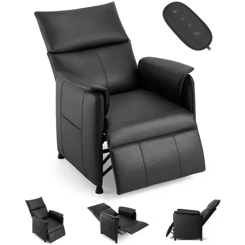 Recliner Chair, Electric Adjustable Recliner Sofa PU Leather for Adults with Remote Control