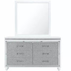 Cassettiera orizzontale in truciolato con 4 cassetti – Bianco