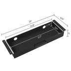 Cassetto scorrevole sottopiano con guide a cuscinetti a sfera, 22 pollici, acciaio, nero