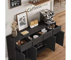 Mobile buffet credenza con cassetti – Contenitore a 2 o 4 cassetti per cucina e sala da pranzo