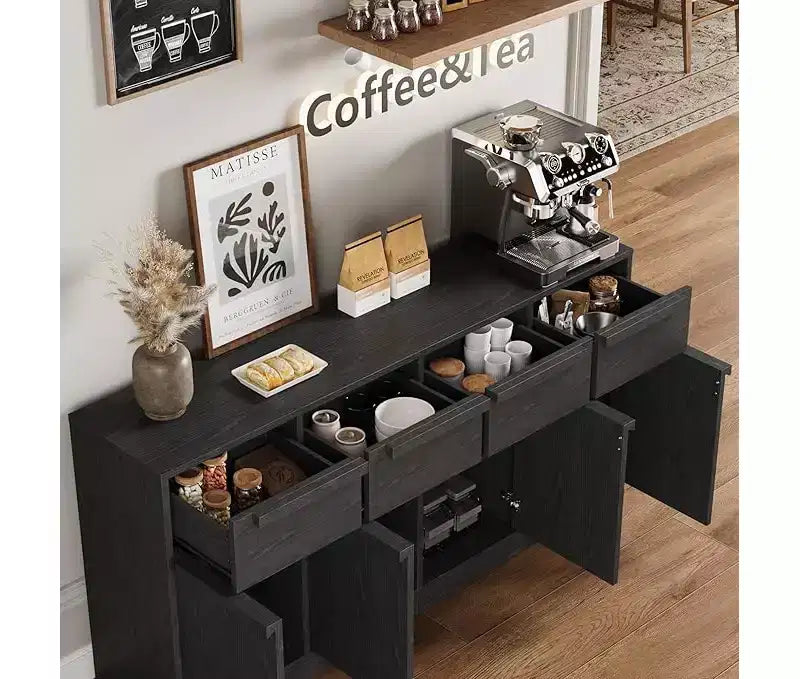 Mobile buffet credenza con cassetti – Contenitore a 2 o 4 cassetti per cucina e sala da pranzo
