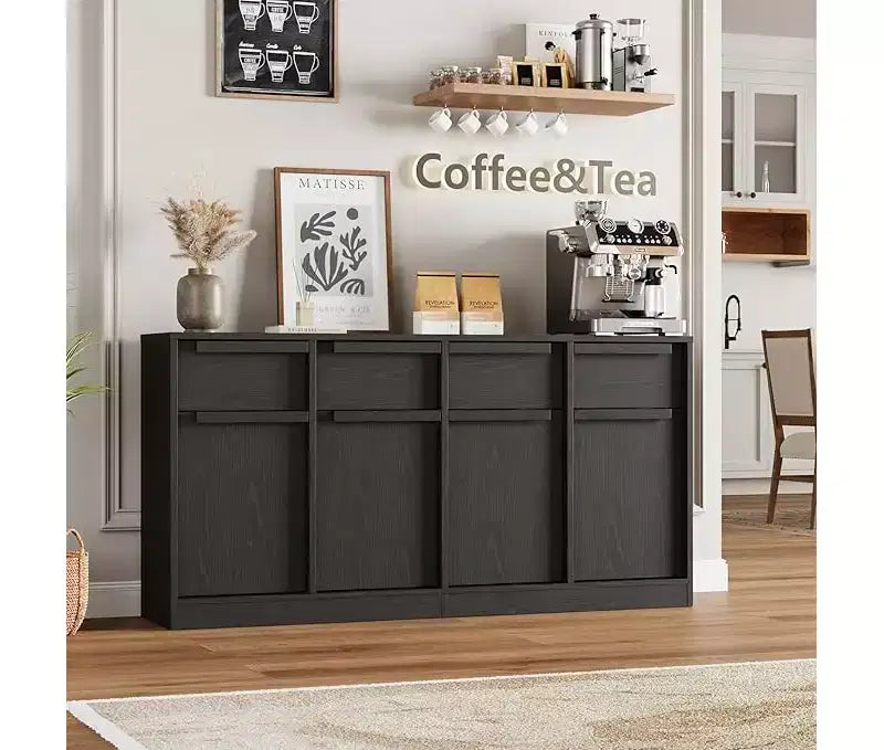 Mobile buffet credenza con cassetti – Contenitore a 2 o 4 cassetti per cucina e sala da pranzo