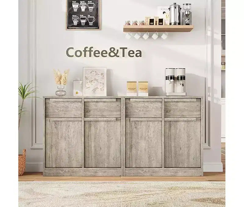 Mobile buffet credenza con cassetti – Contenitore a 2 o 4 cassetti per cucina e sala da pranzo
