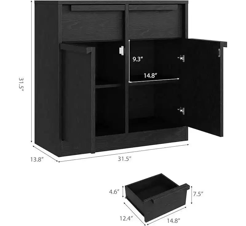 Mobile buffet credenza con cassetti – Contenitore a 2 o 4 cassetti per cucina e sala da pranzo
