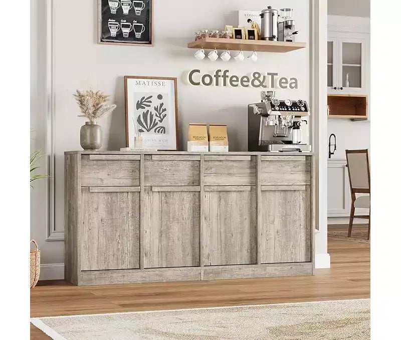 Mobile buffet credenza con cassetti – Contenitore a 2 o 4 cassetti per cucina e sala da pranzo