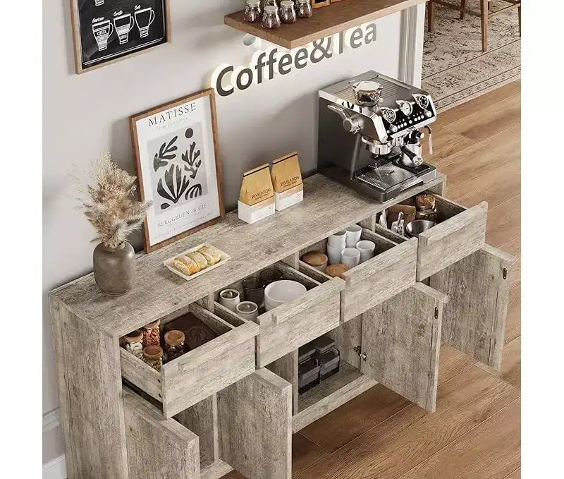 Mobile buffet credenza con cassetti – Contenitore a 2 o 4 cassetti per cucina e sala da pranzo