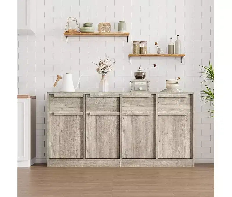 Mobile buffet credenza con cassetti – Contenitore a 2 o 4 cassetti per cucina e sala da pranzo