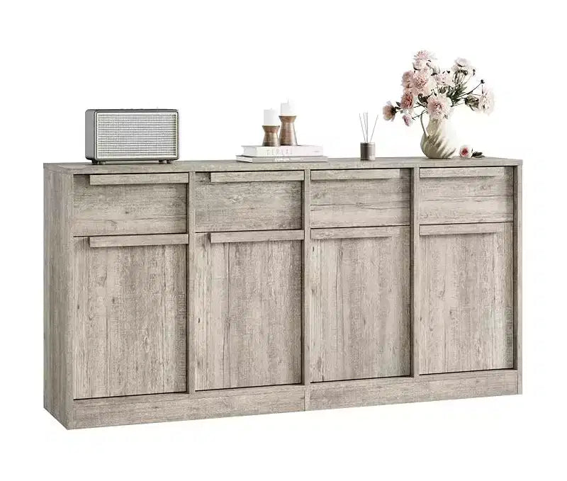 Mobile buffet credenza con cassetti – Contenitore a 2 o 4 cassetti per cucina e sala da pranzo