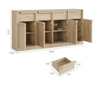 Mobile buffet credenza con cassetti – Contenitore a 2 o 4 cassetti per cucina e sala da pranzo