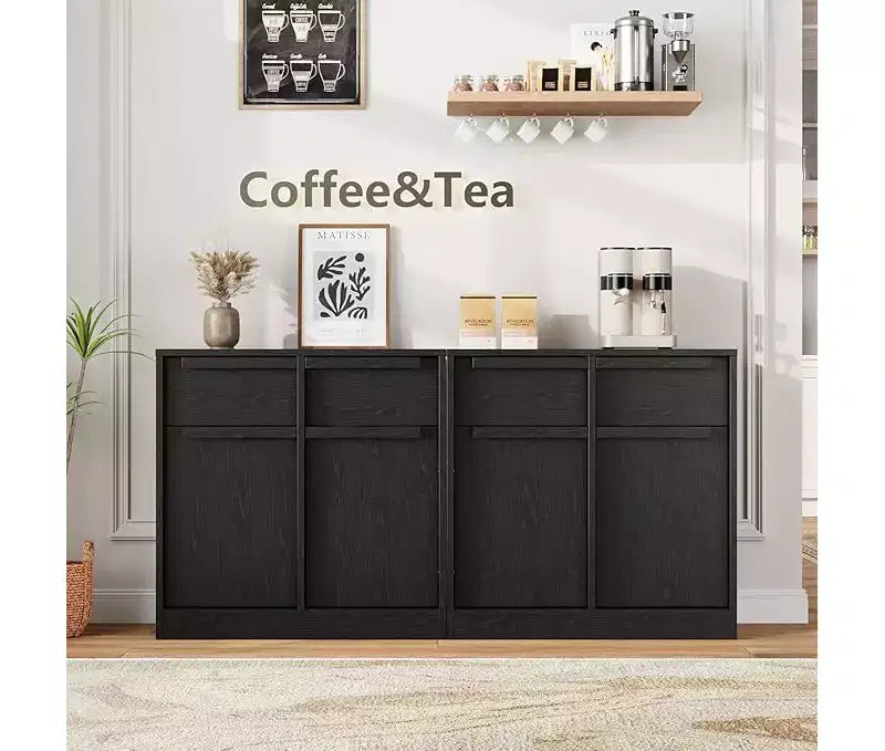 Mobile buffet credenza con cassetti – Contenitore a 2 o 4 cassetti per cucina e sala da pranzo