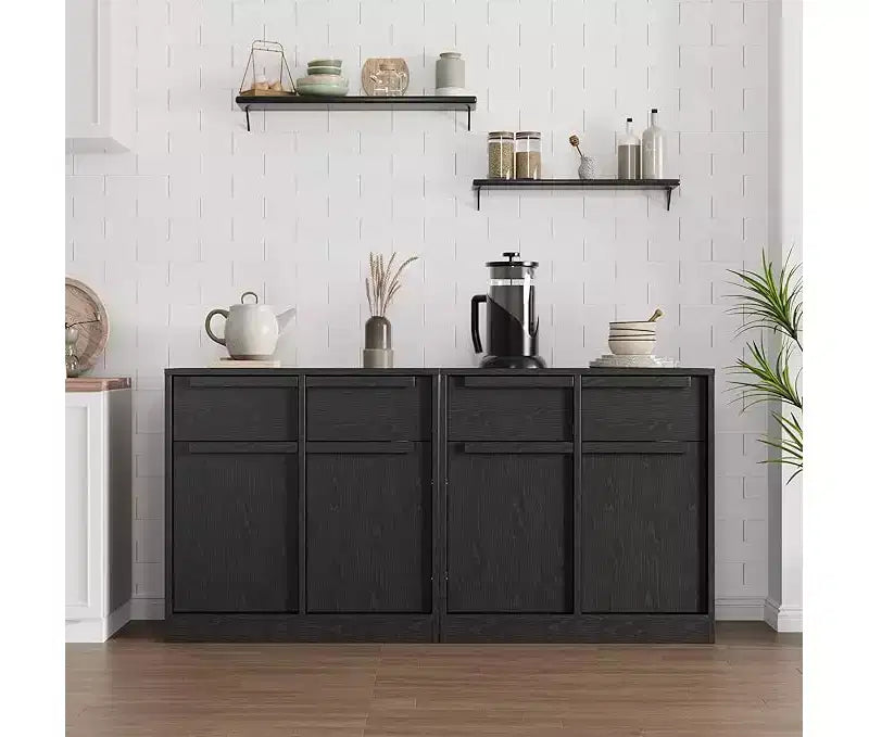 Mobile buffet credenza con cassetti – Contenitore a 2 o 4 cassetti per cucina e sala da pranzo