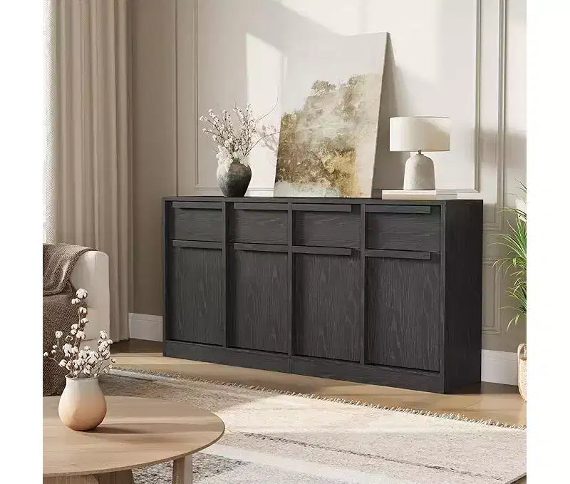 Mobile buffet credenza con cassetti – Contenitore a 2 o 4 cassetti per cucina e sala da pranzo