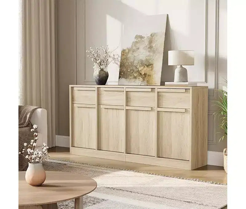 Mobile buffet credenza con cassetti – Contenitore a 2 o 4 cassetti per cucina e sala da pranzo