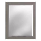 Specchio da bagno con cornice in legno e bordo smussato, 24x30 pollici