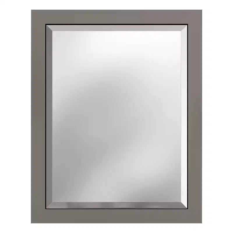 Specchio da bagno con cornice in legno e bordo smussato, 24x30 pollici