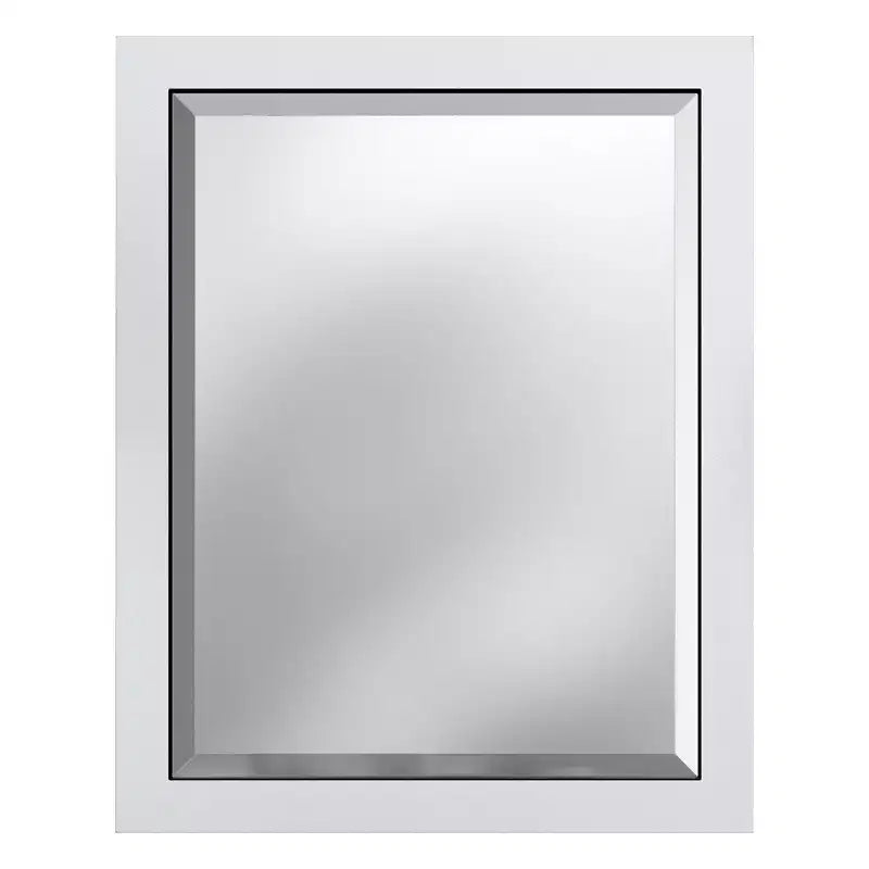 Specchio da bagno con cornice in legno e bordo smussato, 24x30 pollici