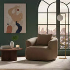 Poltrona girevole a 360° con cuscino decorativo