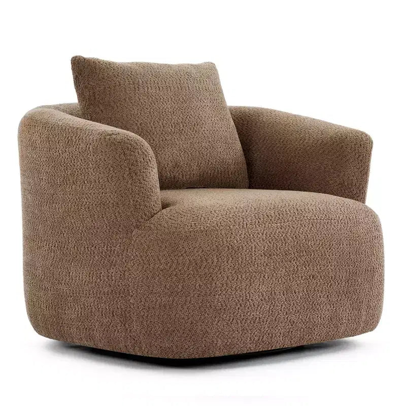 Poltrona girevole a 360° con cuscino decorativo