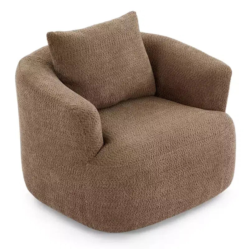 Poltrona girevole a 360° con cuscino decorativo