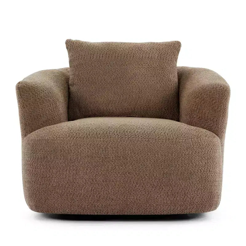 Poltrona girevole a 360° con cuscino decorativo
