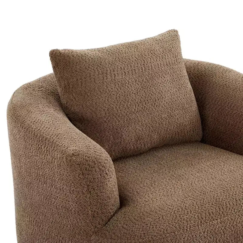 Poltrona girevole a 360° con cuscino decorativo