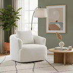 Poltrona girevole a 360° con cuscino decorativo