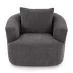 Poltrona girevole a 360° con cuscino decorativo