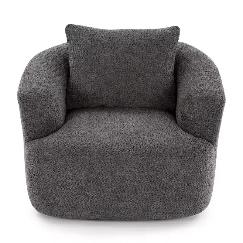 Poltrona girevole a 360° con cuscino decorativo