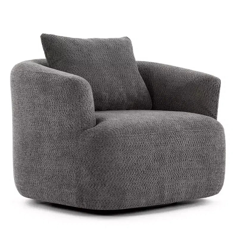 Poltrona girevole a 360° con cuscino decorativo