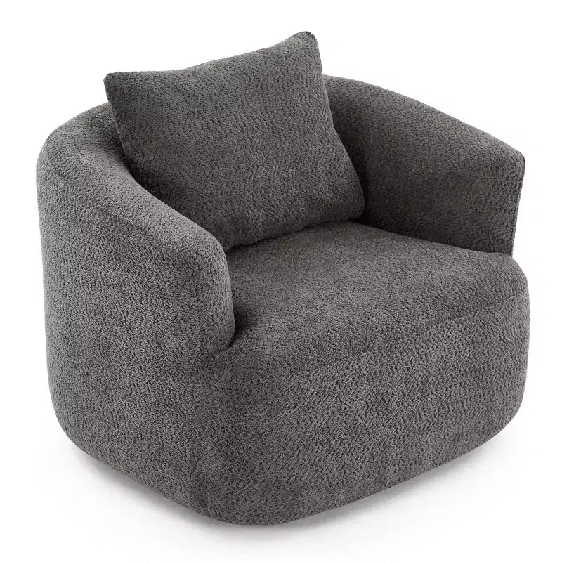 Poltrona girevole a 360° con cuscino decorativo