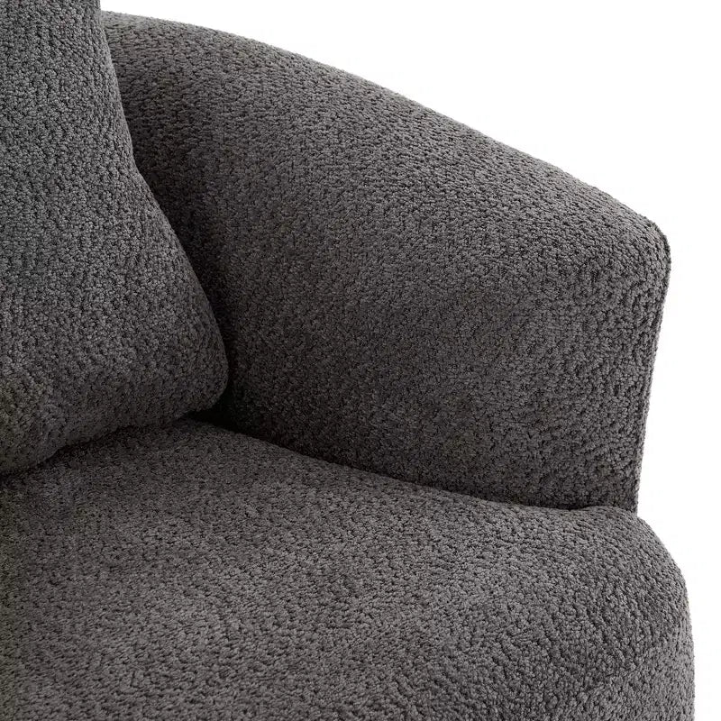 Poltrona girevole a 360° con cuscino decorativo