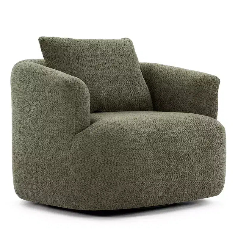 Poltrona girevole a 360° con cuscino decorativo