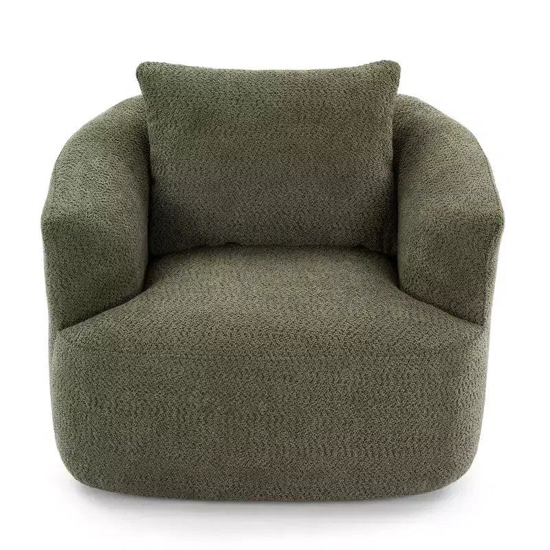 Poltrona girevole a 360° con cuscino decorativo