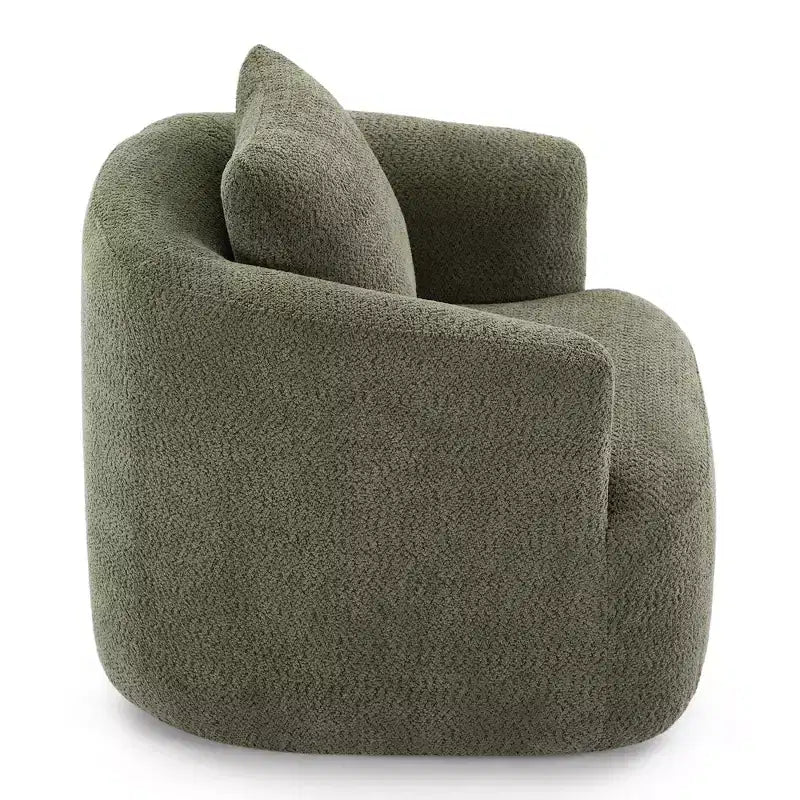 Poltrona girevole a 360° con cuscino decorativo