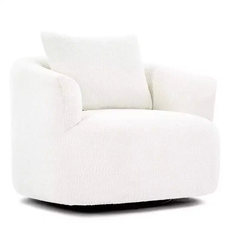 Poltrona girevole a 360° con cuscino decorativo