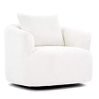Poltrona girevole a 360° con cuscino decorativo