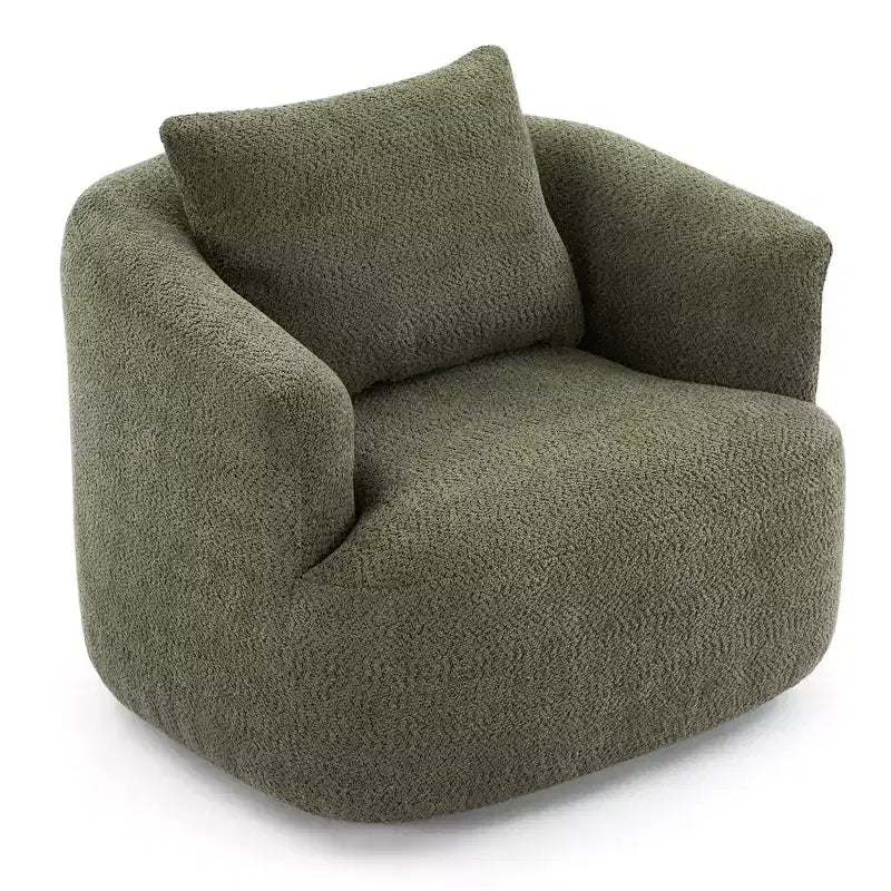 Poltrona girevole a 360° con cuscino decorativo