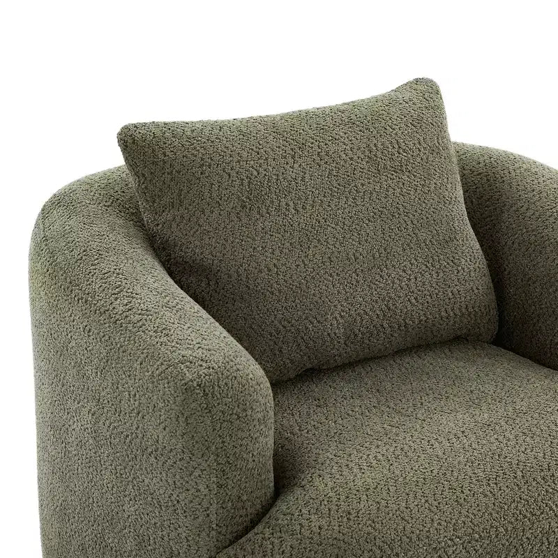 Poltrona girevole a 360° con cuscino decorativo