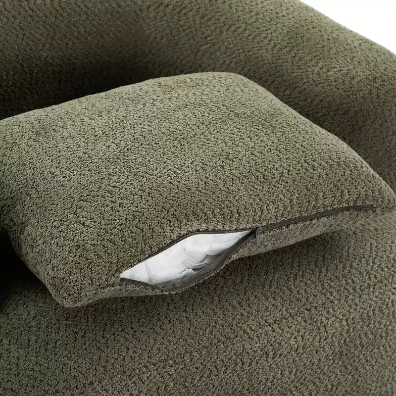 Poltrona girevole a 360° con cuscino decorativo