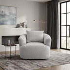 Poltrona girevole a 360° con cuscino decorativo
