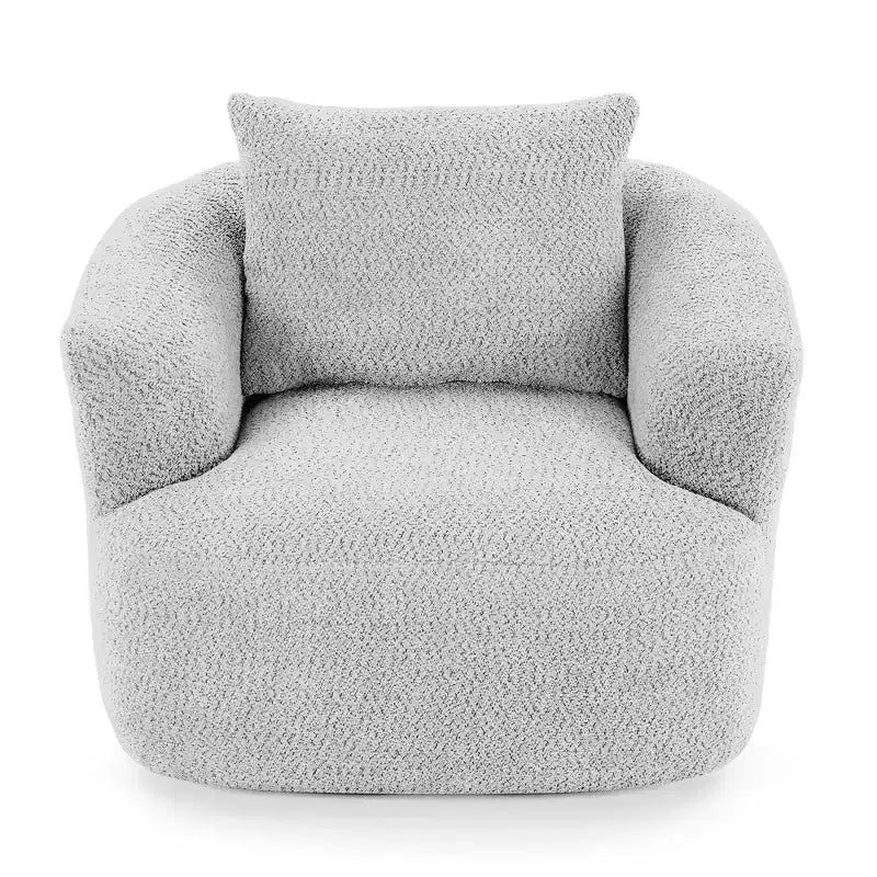 Poltrona girevole a 360° con cuscino decorativo