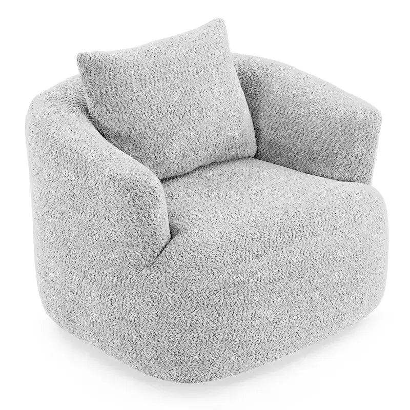 Poltrona girevole a 360° con cuscino decorativo