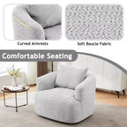 Poltrona girevole a 360° con cuscino decorativo