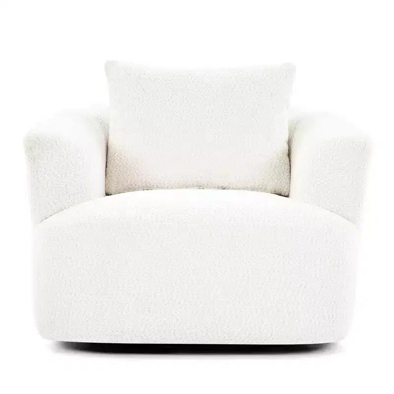 Poltrona girevole a 360° con cuscino decorativo