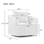 Poltrona girevole a 360° con cuscino decorativo