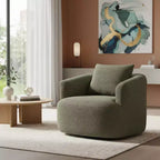Poltrona girevole a 360° con cuscino decorativo